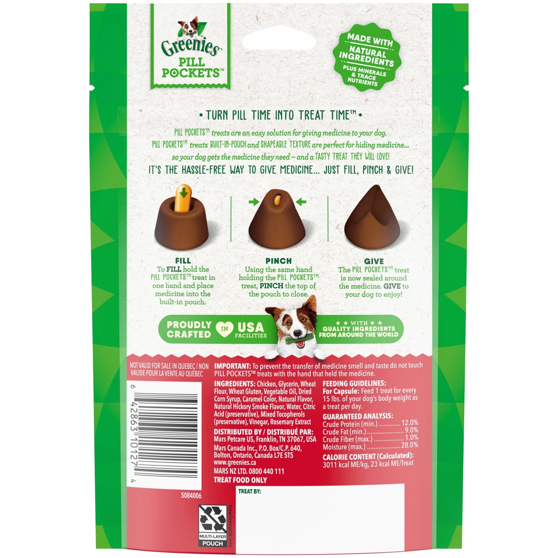 Pill Pockets for Dogs Hickory Smoke Large, Capsule Size Soft Dog Treats, 7.9 Oz (30 Pk)